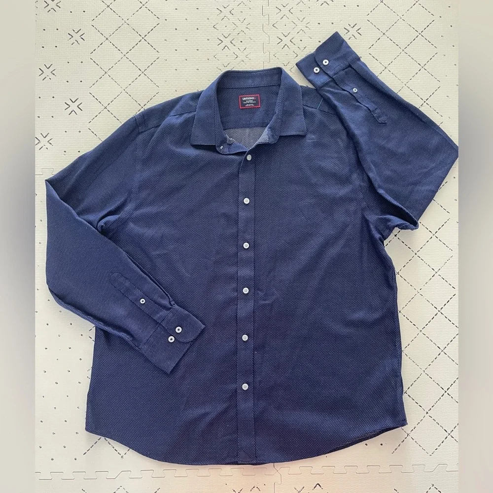 *SALE* UntuckIt Milo wrinkle free gingham‎ button down shirt XL